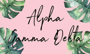 Alpha Gamma Delta - Sorority Letter Flag (Tropical Design)