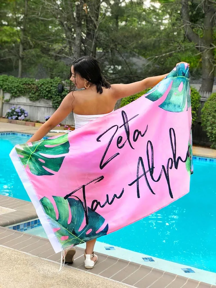 Alpha Gamma Delta - Sorority Letter Flag (Tropical Design)