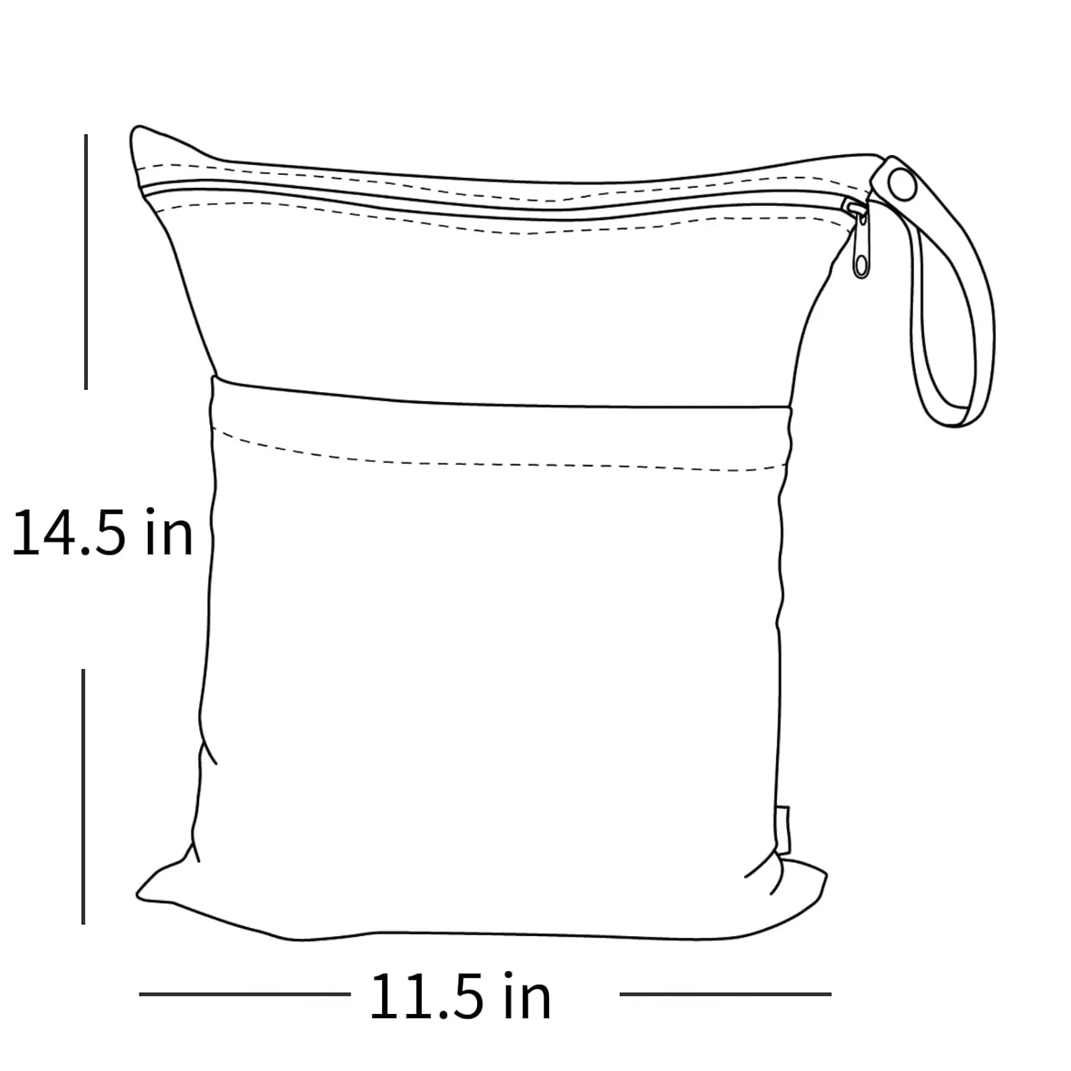 ALVABABY 2pcs Cloth Diaper Wet Dry Bags Waterproof Reusable with Two Zippered Pockets Travel Beach Pool Daycare Soiled Baby Items Yoga Gym Bag for Swimsuits or Wet Clothes L0821