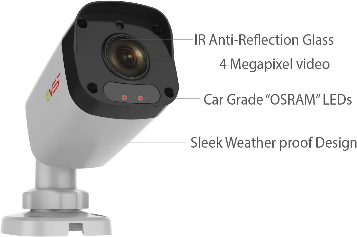 America Ultra HD 8 Ch. 1TB HDD IP NVR Video Security System, 6 x 2K (4MP) IR Indoor/Outdoor Bullet Security Cameras - Remote Access Via Smart Phone, Tablet, PC & MAC