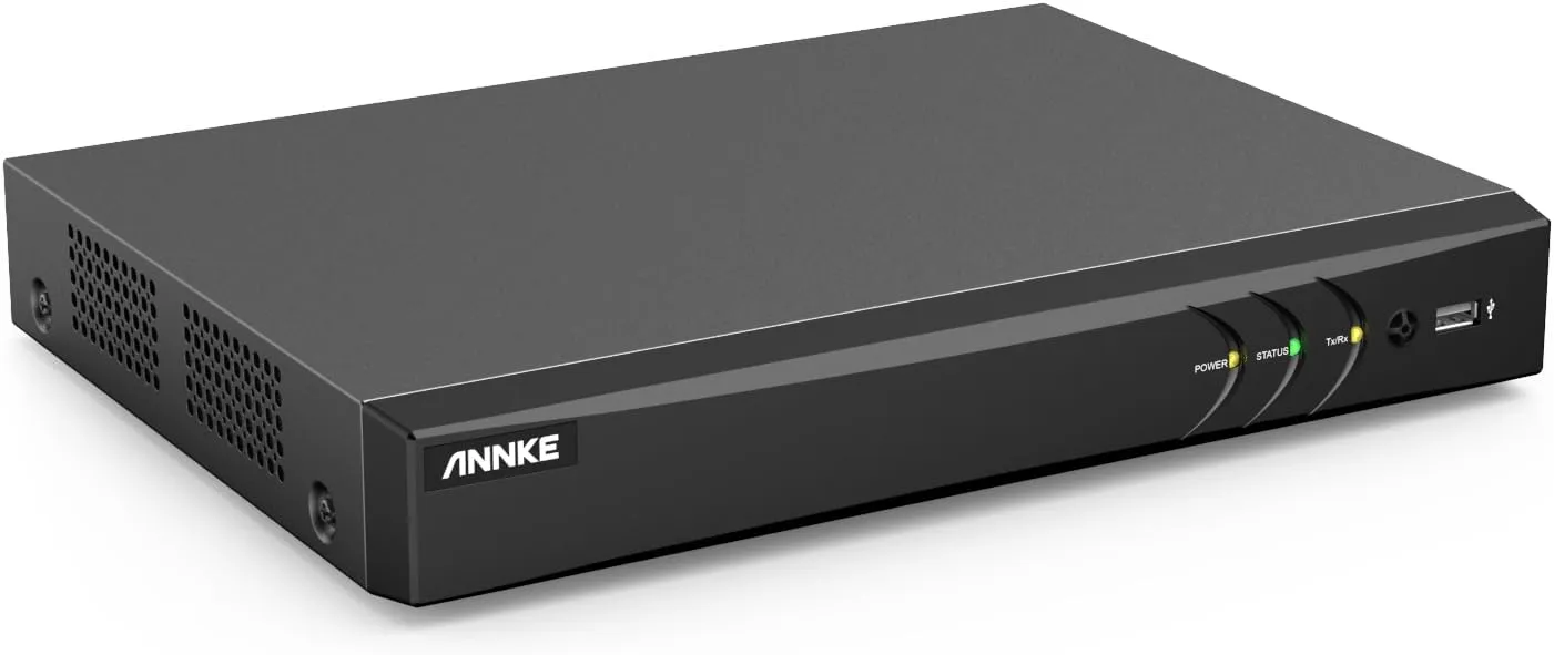 ANNKE 4K 8CH DVR for Security Camera, H.265  8 Channel Hybrid 5-in-1 Surveillance Digital Video Recorder, AI Human/Vehicle Detection, Compatible with Alexa, Easy Remote Access, NO Hard Drive Disk