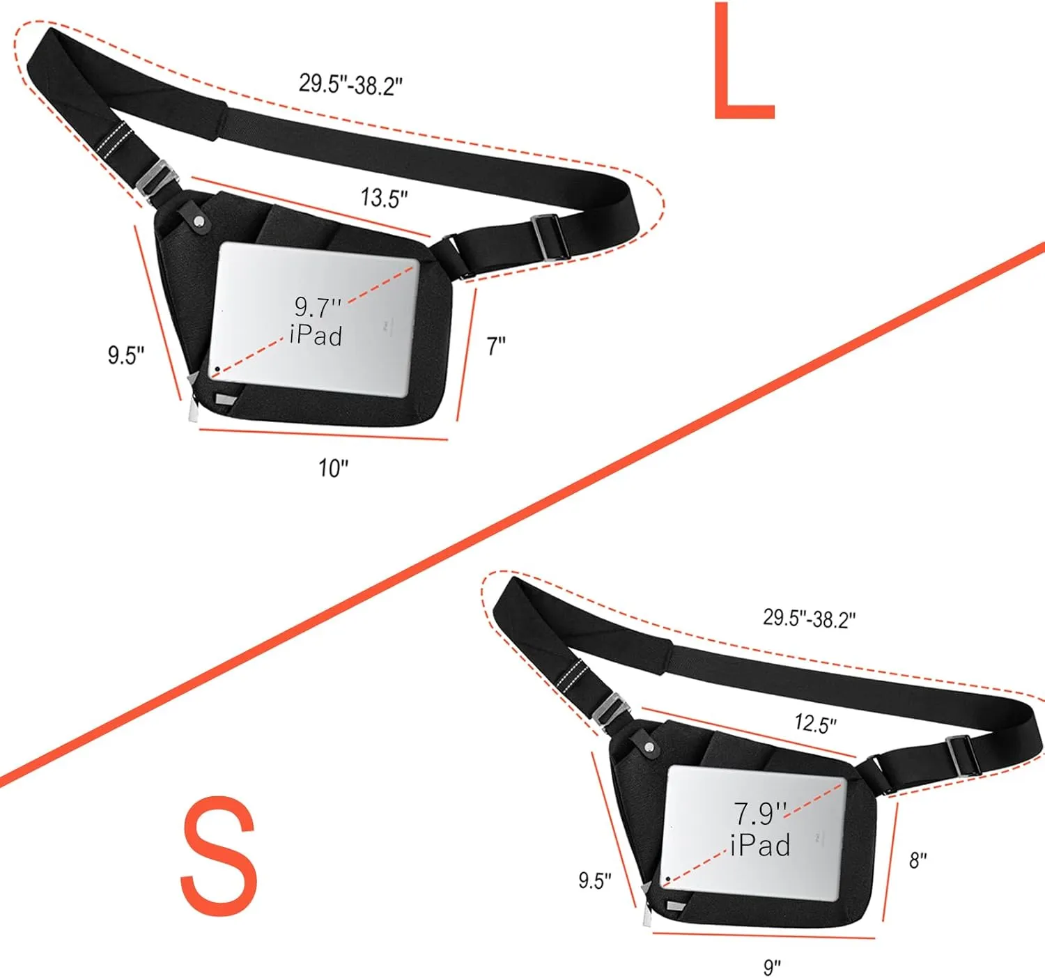 Anti-Theft Crossbody Bag for Women Men, Waterproof Shoulder Backpack Sling Chest Crossbody Bag Casual Daypack