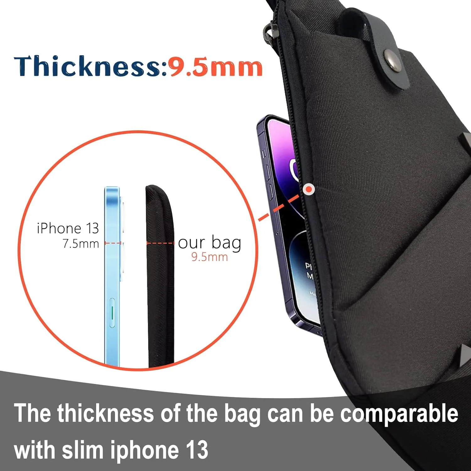 Anti-Theft Crossbody Bag for Women Men, Waterproof Shoulder Backpack Sling Chest Crossbody Bag Casual Daypack