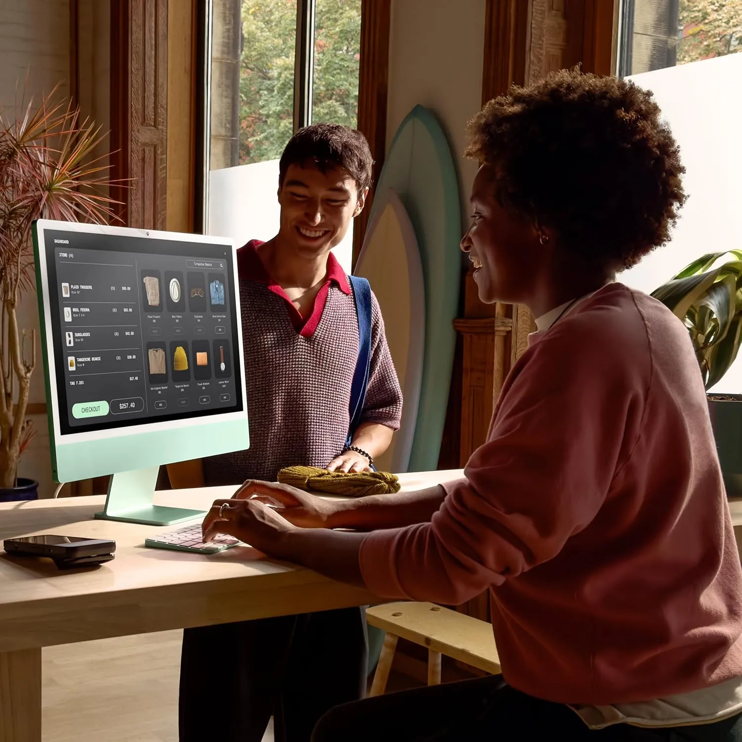 Apple 2024 iMac All-in-One Desktop Computer with M4 chip with 10-core CPU and 10-core GPU: Built for Apple Intelligence, 24-inch Retina Display, 16GB Unified Memory, 256GB SSD Storage; Blue