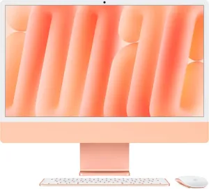 Apple 2024 iMac All-in-One Desktop Computer with M4 chip with 10-core CPU and 10-core GPU: Built for Apple Intelligence, 24-inch Retina Display, 16GB Unified Memory, 256GB SSD Storage; Orange