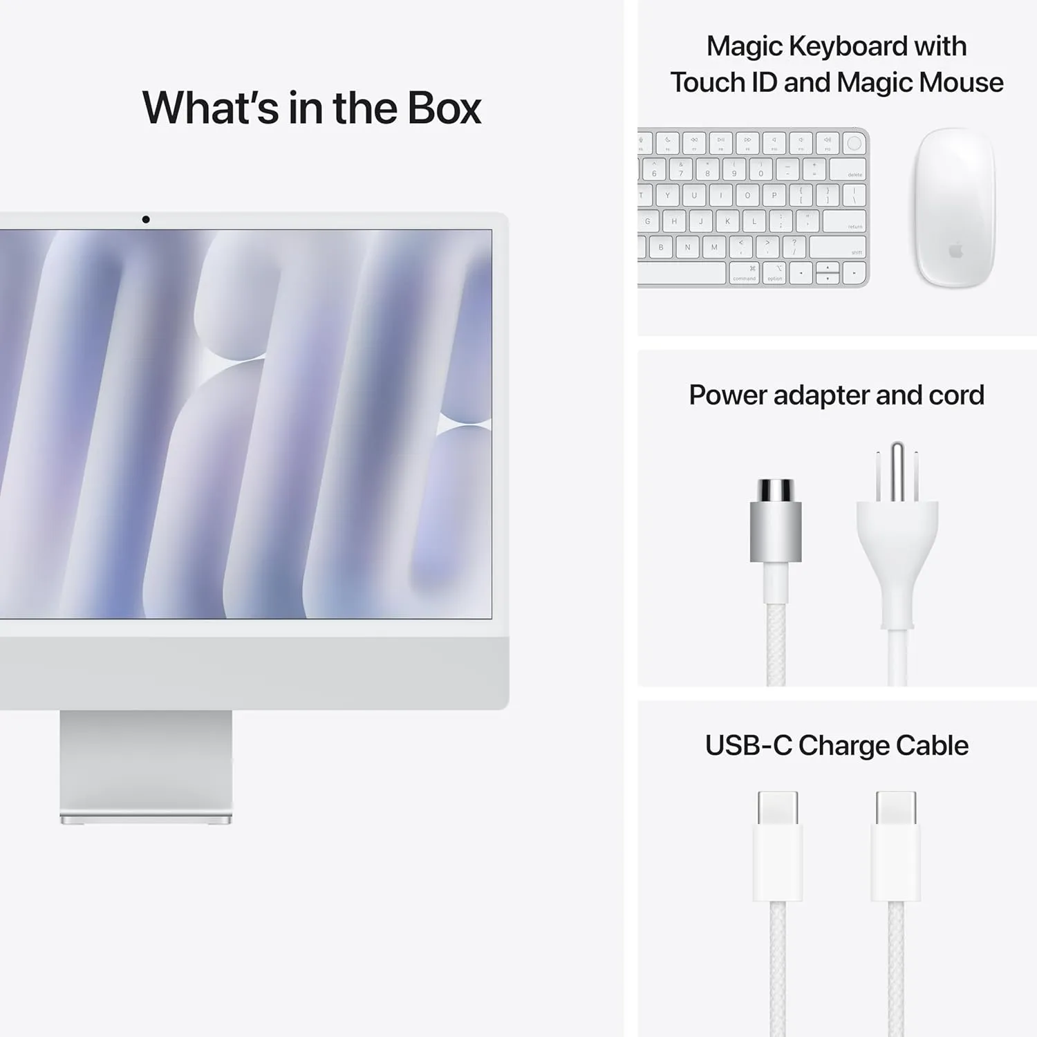 Apple 2024 iMac All-in-One Desktop Computer with M4 chip with 10-core CPU and 10-core GPU: Built for Apple Intelligence, 24-inch Retina Display, 16GB Unified Memory, 512GB SSD Storage; Silver