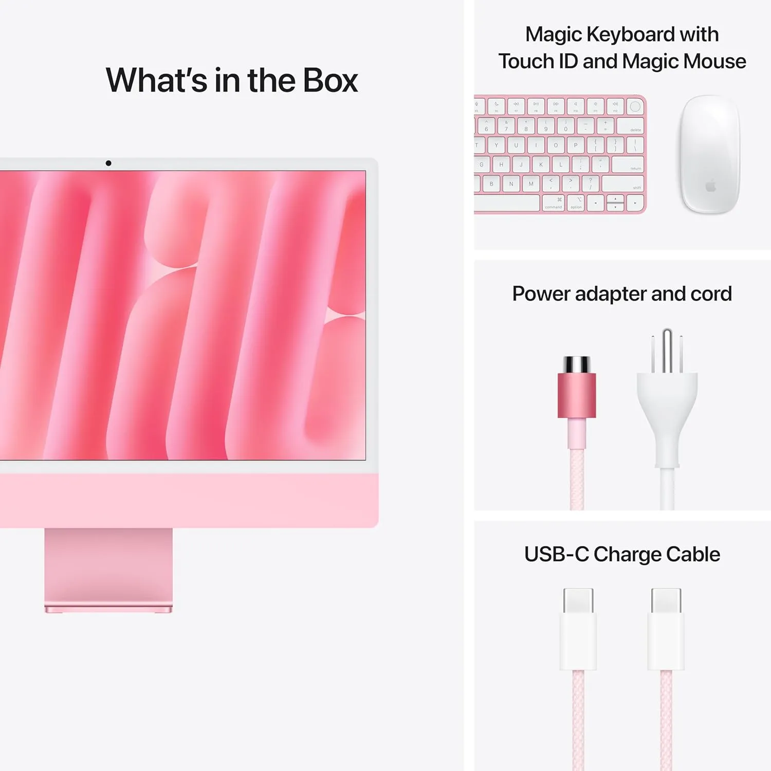 Apple 2024 iMac All-in-One Desktop Computer with M4 chip with 10-core CPU and 10-core GPU: Built for Apple Intelligence, 24-inch Retina Display, 24GB Unified Memory, 512GB SSD Storage; Pink