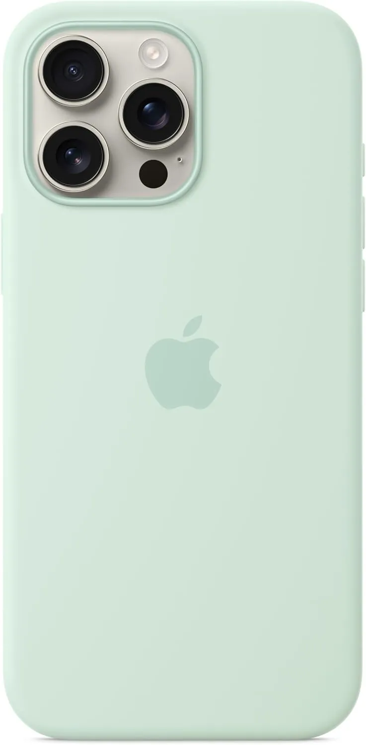 Apple iPhone 16 Pro Max Silicone Case with MagSafe and Camera Control - Aquamarine ​​​​​​​