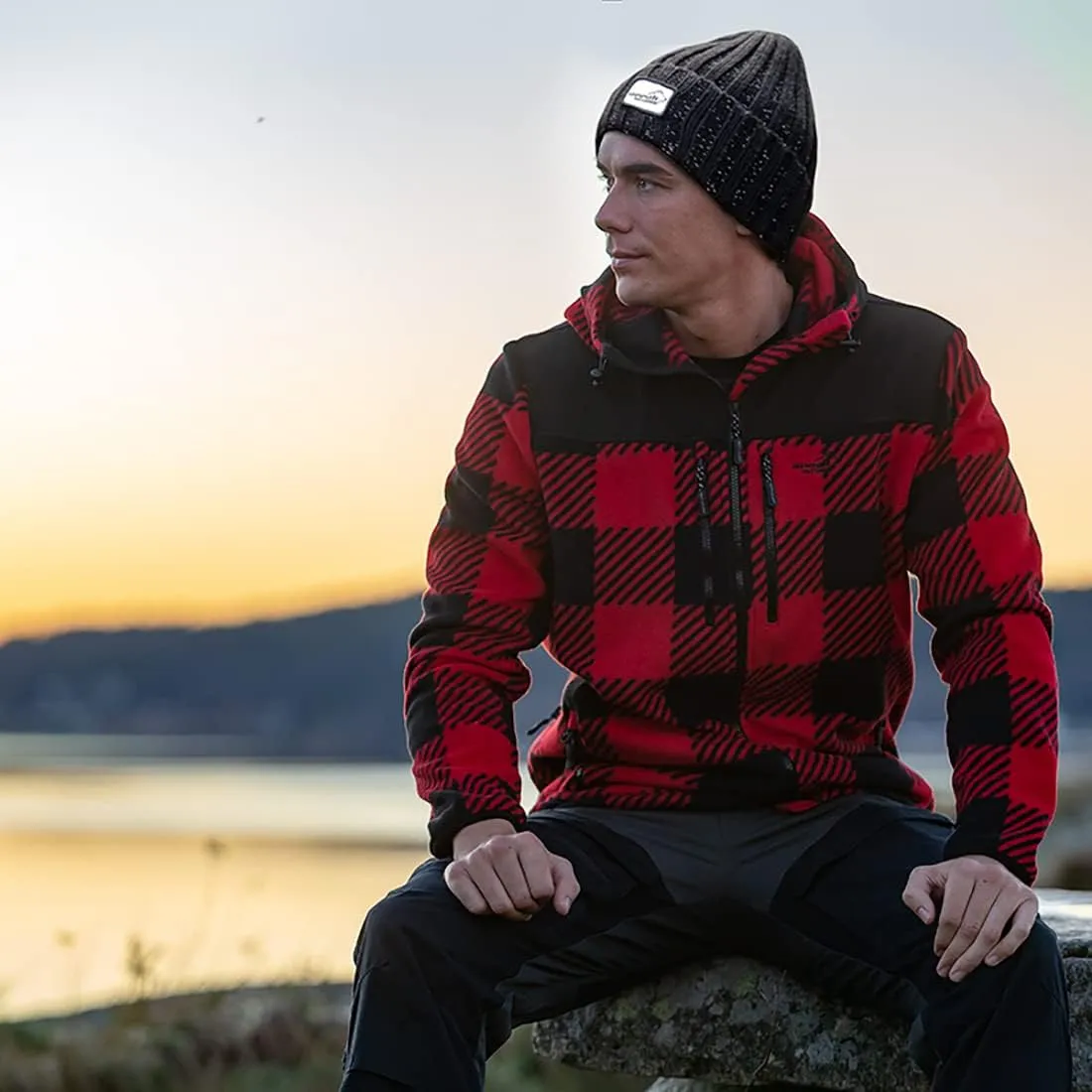 ARRAK OUTDOOR Canada Unisex Fleece Jacket, Unique Reinforcing Technique, Crosshatch Pattern, for Any Outdoor Adventure