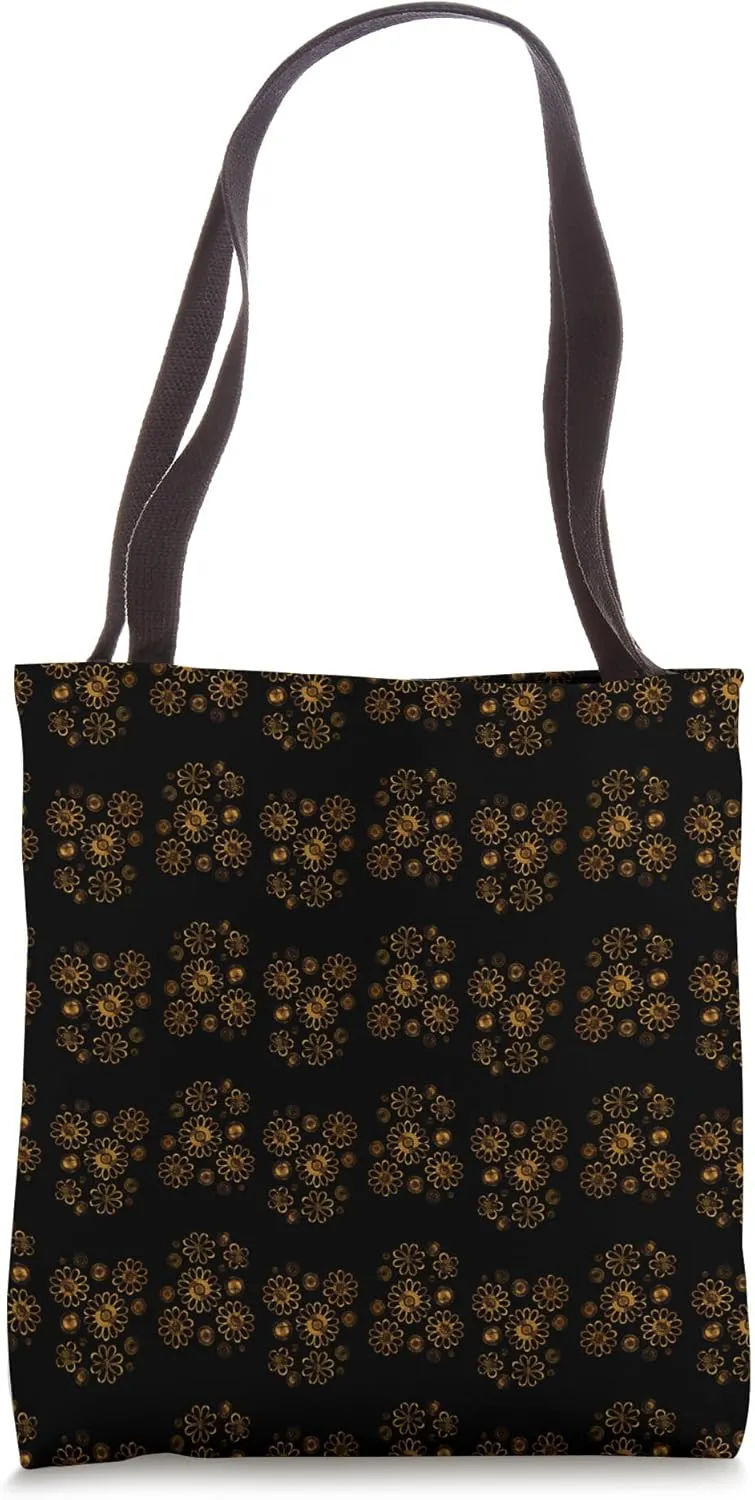 Art Deco Flower Pattern Design Tote Bag