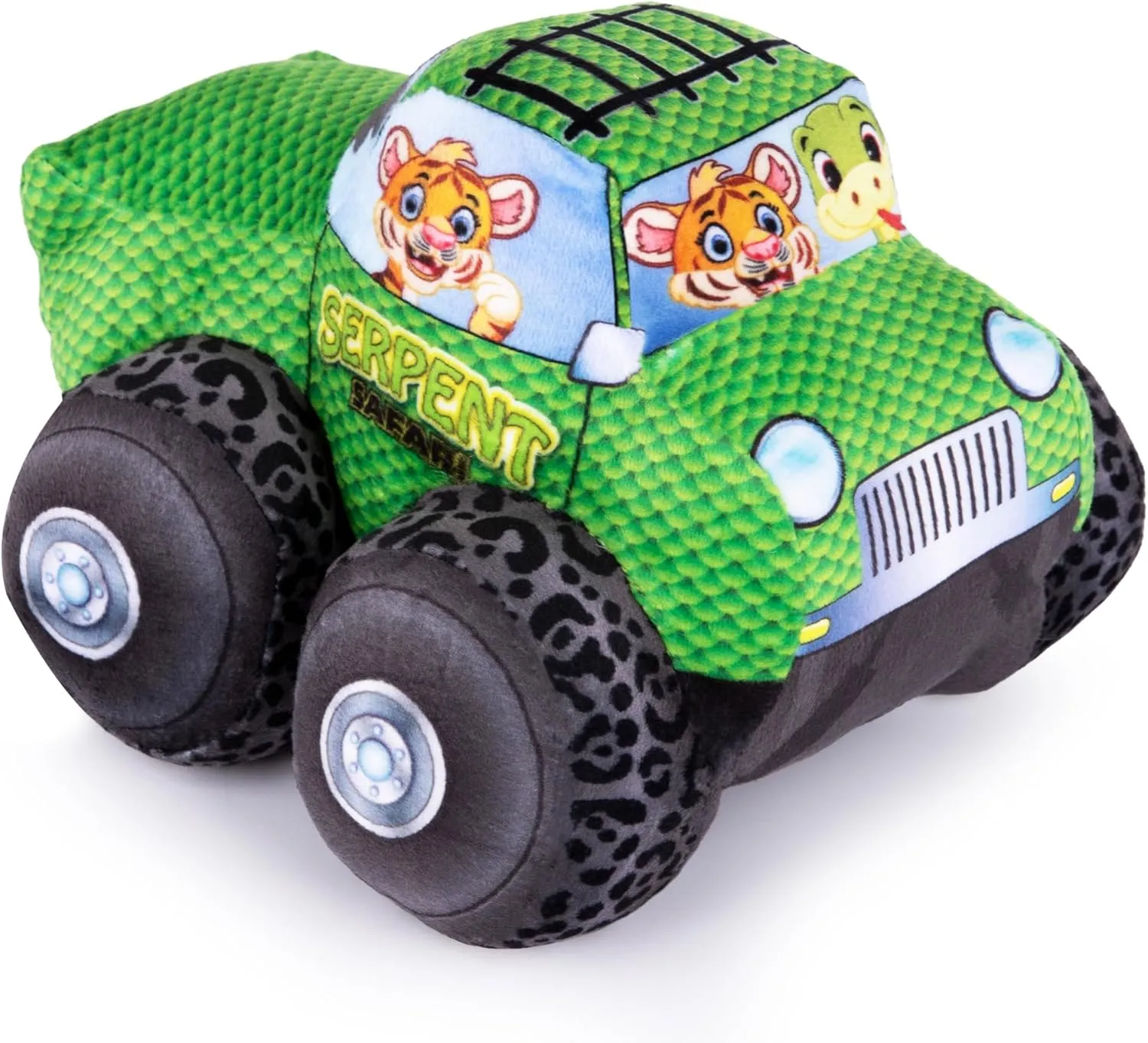 ArtCreativity Plush Monster Truck Safari Design - 8 Inch Big Stuffed Monster Truck - Cool Animal-Themed Design - Soft and Cuddly Toys for Little Boys, Girls, Baby, Toddlers - Great Gift Idea