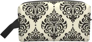 Asian Elephants Print Large Capacity Cosmetic Organizer for Women and Men Portable Travel Makeup Pouch