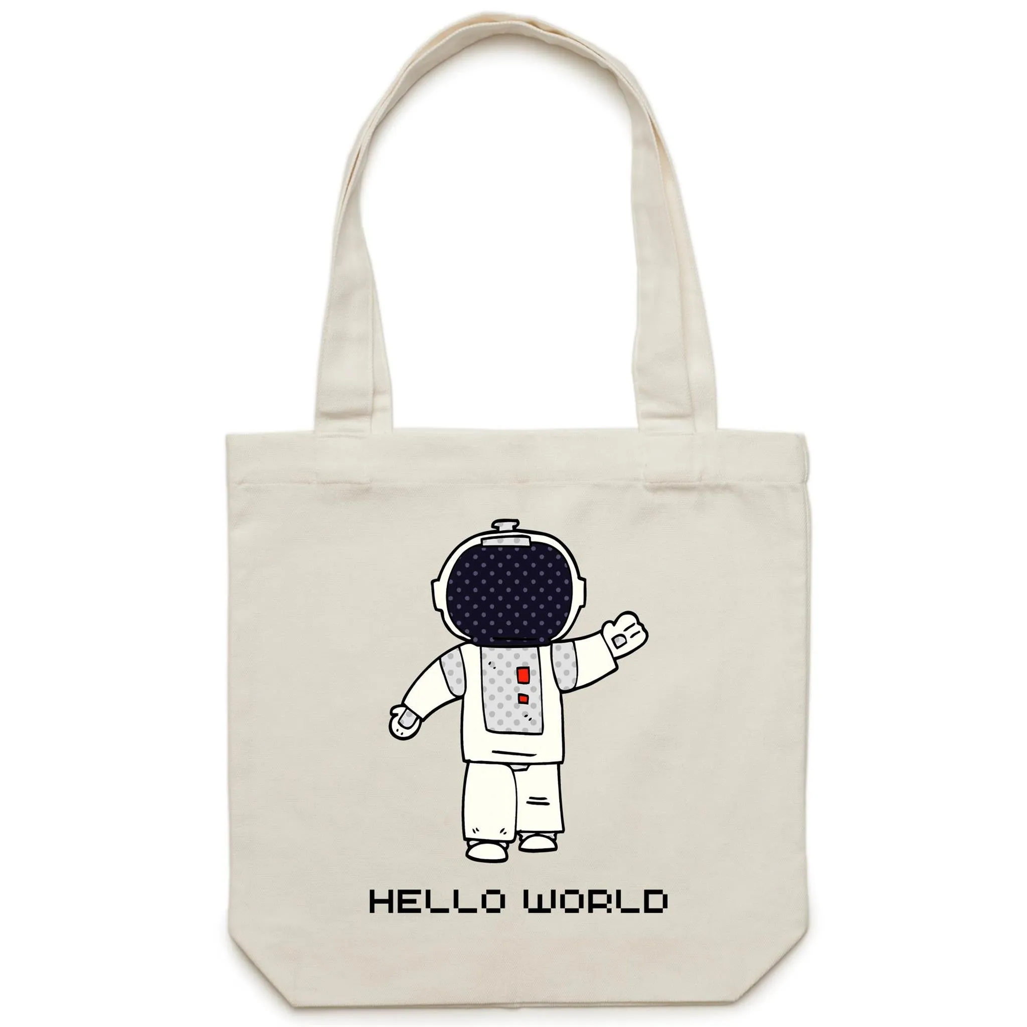 Astronaut, Hello World - Canvas Tote Bag