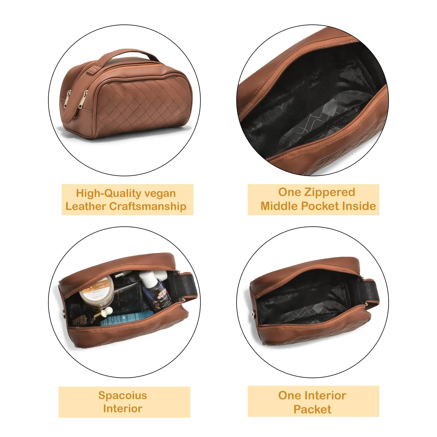 Astute Quilted Travel/Cosmetic storage Pouches