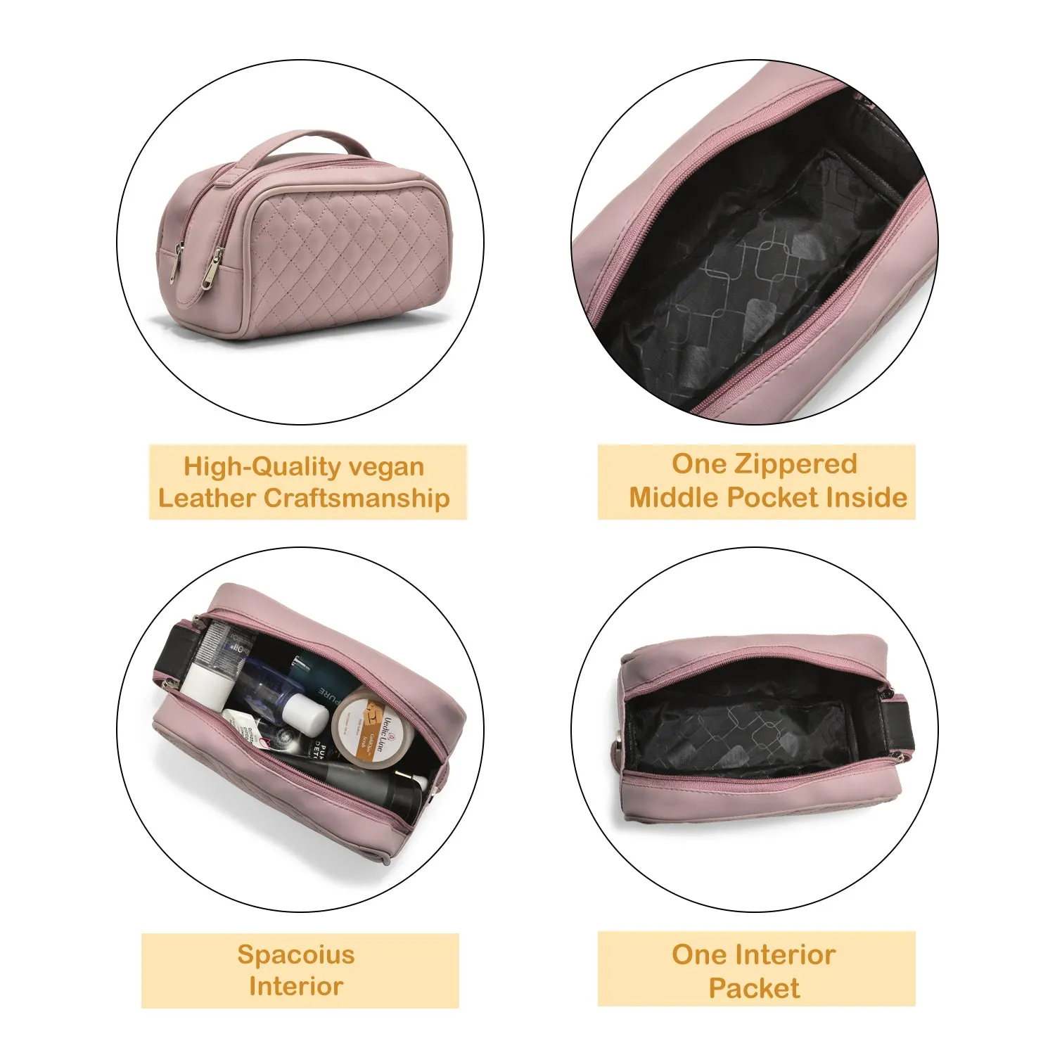 Astute Quilted Travel/Cosmetic storage Pouches