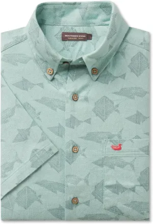 Atoll Woven Shirt - Geometric Fish
