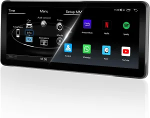 ATOTO 12.3" Car Stereo with Wireless CarPlay & Android Auto Compatible with Audi Q5 B8/B8.5 2009-2016 Multimedia System, Keep Original Function, GPS Tracking, AI DriveChat, 4G LTE, Dual Bluetooth