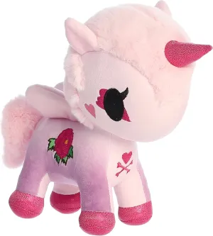 Aurora® Enchanting ©Tokidoki Flower Power Peony Unicorno Stuffed Animal - Bright & Colorful Design - Showpiece Plush - Pink 7.5 Inches