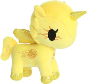 Aurora® Enchanting ©Tokidoki Toki Mochi Sky Unicorno Solara Stuffed Animal - Bright & Colorful Design - Showpiece Plush - Yellow 7.5 Inches