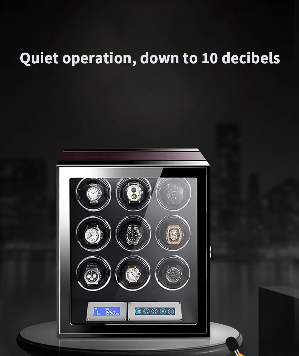 Automatic Single Watch Winder Retractable Table Pillow with Ambient LED Light Open Cap Design Easy Access with Japanese Quiet Motor AC Adapter Or Battery Powered (Carbon Fiber Pattern 2 0)