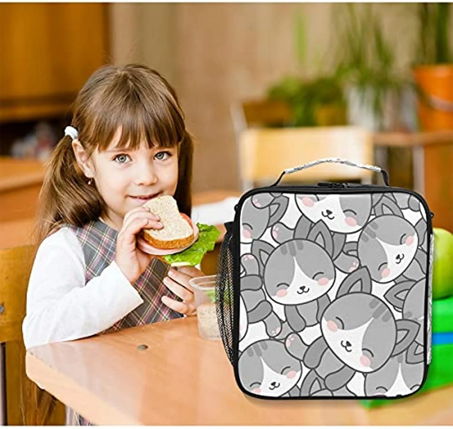 AUUXVA Thermal Lunch Box, Oxford Material and Aluminum Film, Spacious 6.5L Capacity, Adjustable Shoulder Straps, Ideal for School, Travel, Picnic, Camping, Hiking, Fishing, Cycling