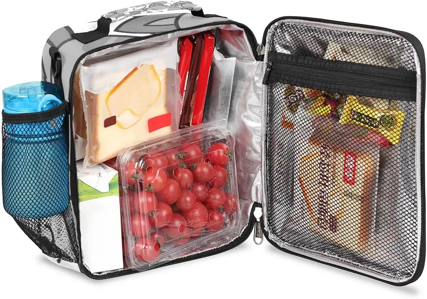 AUUXVA Thermal Lunch Box, Oxford Material and Aluminum Film, Spacious 6.5L Capacity, Adjustable Shoulder Straps, Ideal for School, Travel, Picnic, Camping, Hiking, Fishing, Cycling