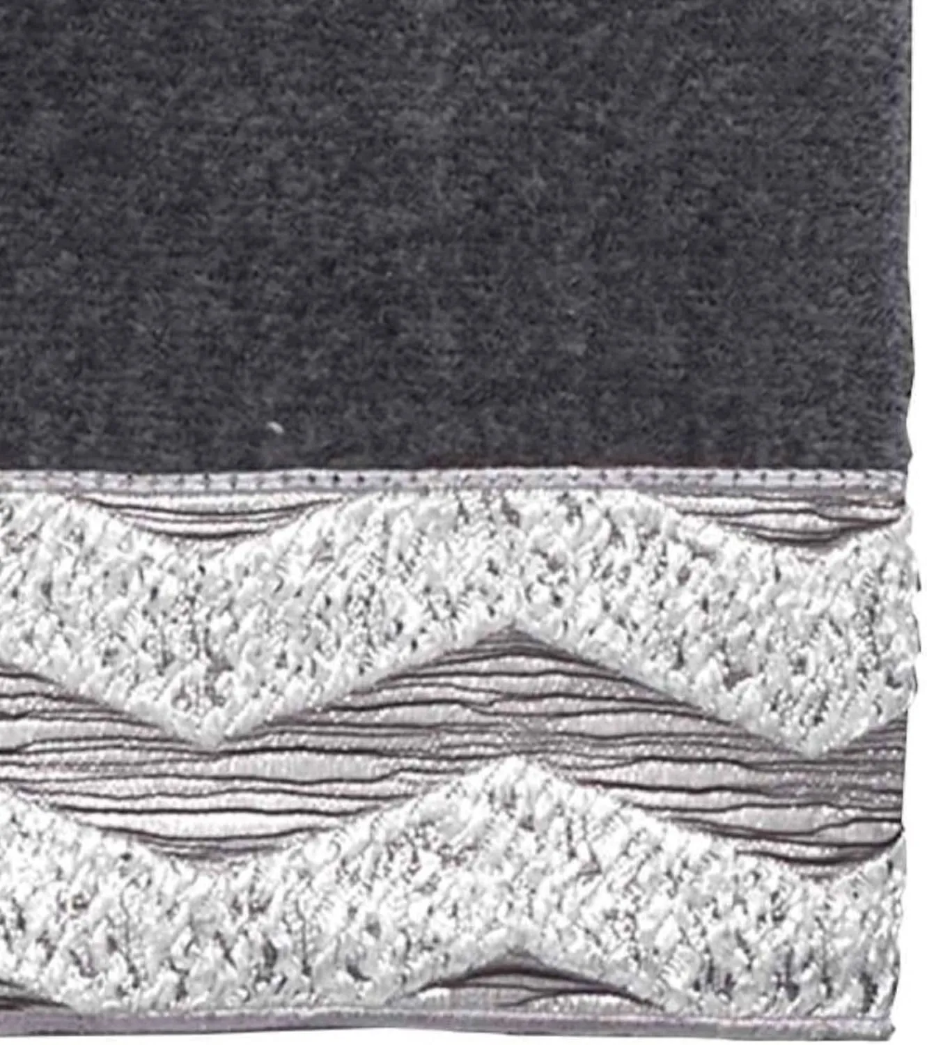 Avanti Linens - Hand Towel, Soft & Absorbent Cotton (Chevron Galaxy Collection, Granite)