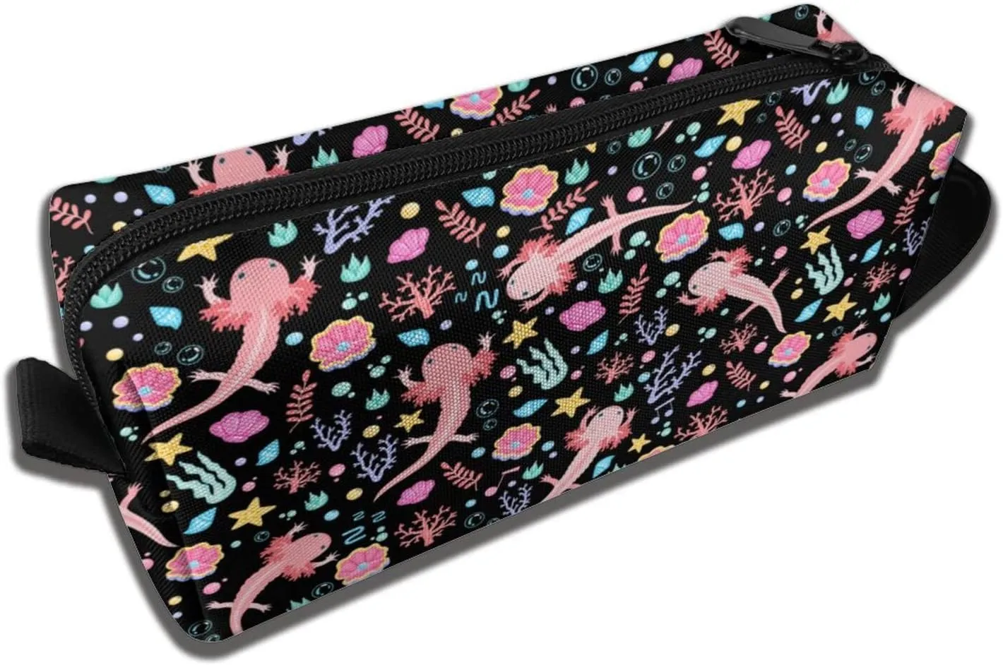 Axolotl Makeup Bag For Women, Portable Cosmetic Bag Zipper Pouch Travel Toiletry Organizer Bag