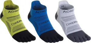 Azarxis Running Ankle Toe Socks for Men Women Lightweight Coolmax High Performance Five Finger Athletic Socks