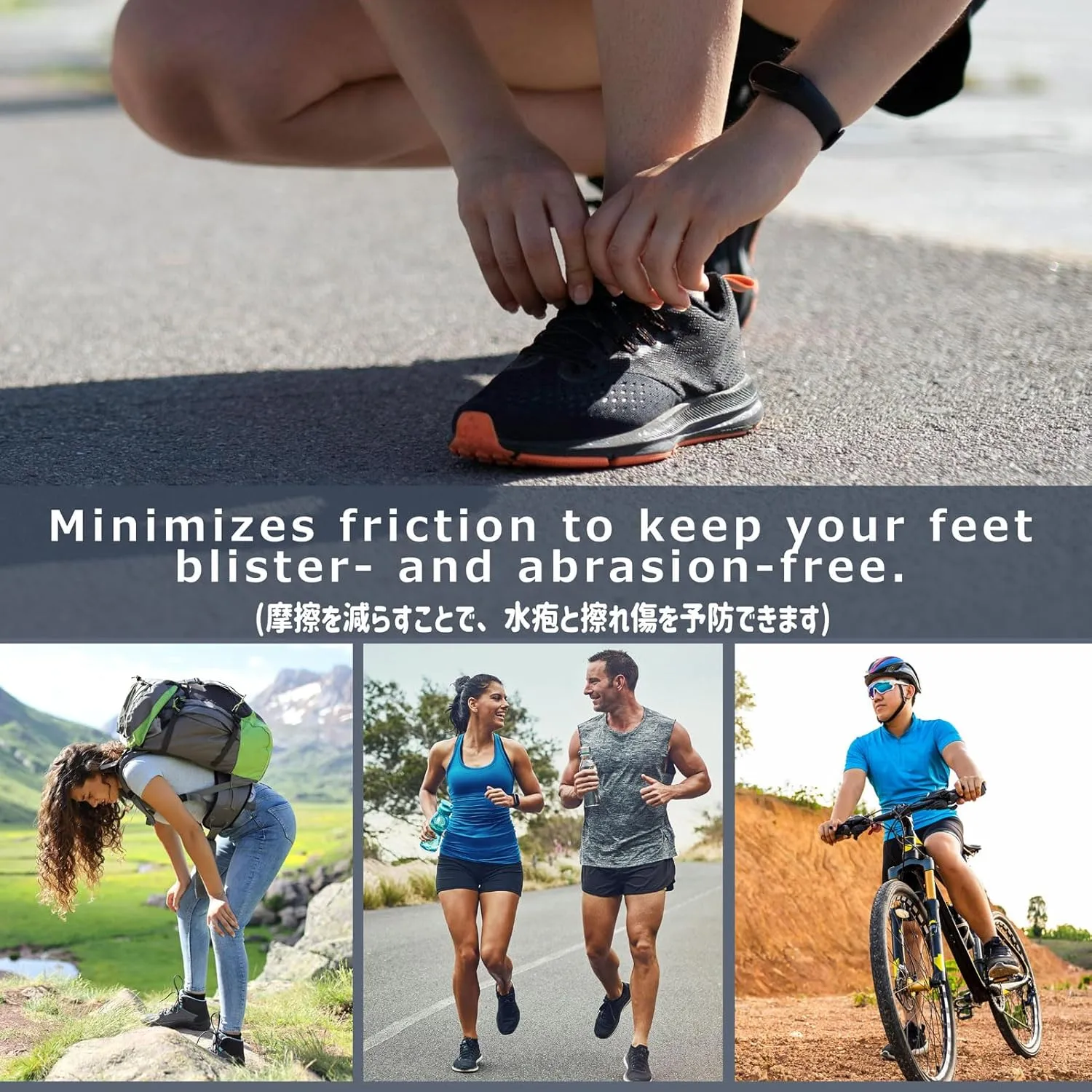 Azarxis Running Ankle Toe Socks for Men Women Lightweight Coolmax High Performance Five Finger Athletic Socks