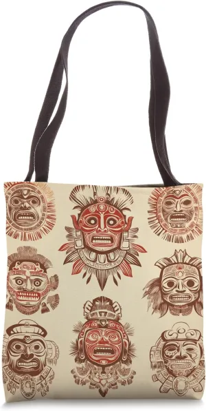 Aztec Warrior Gods Western Southern Country Native Tote Bag