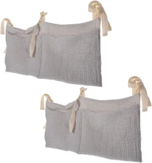 Baby Bedside Hanging Organizer Crib Diaper Caddy with Mesh Stroller Bag Travel Bag