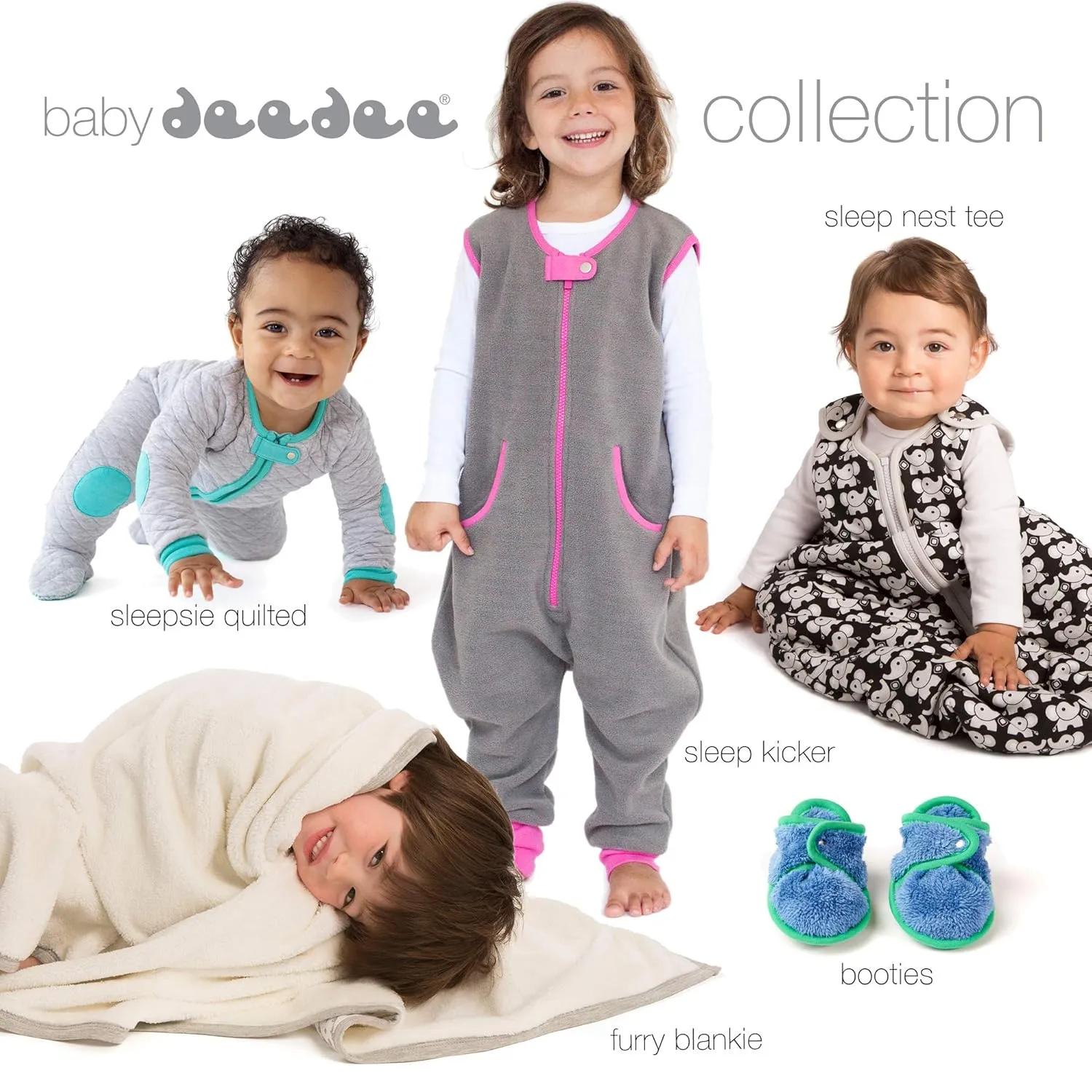 baby deedee Sleep Nest Teddy Baby Sleeping Bag, Pink, Large (18-36 Months)