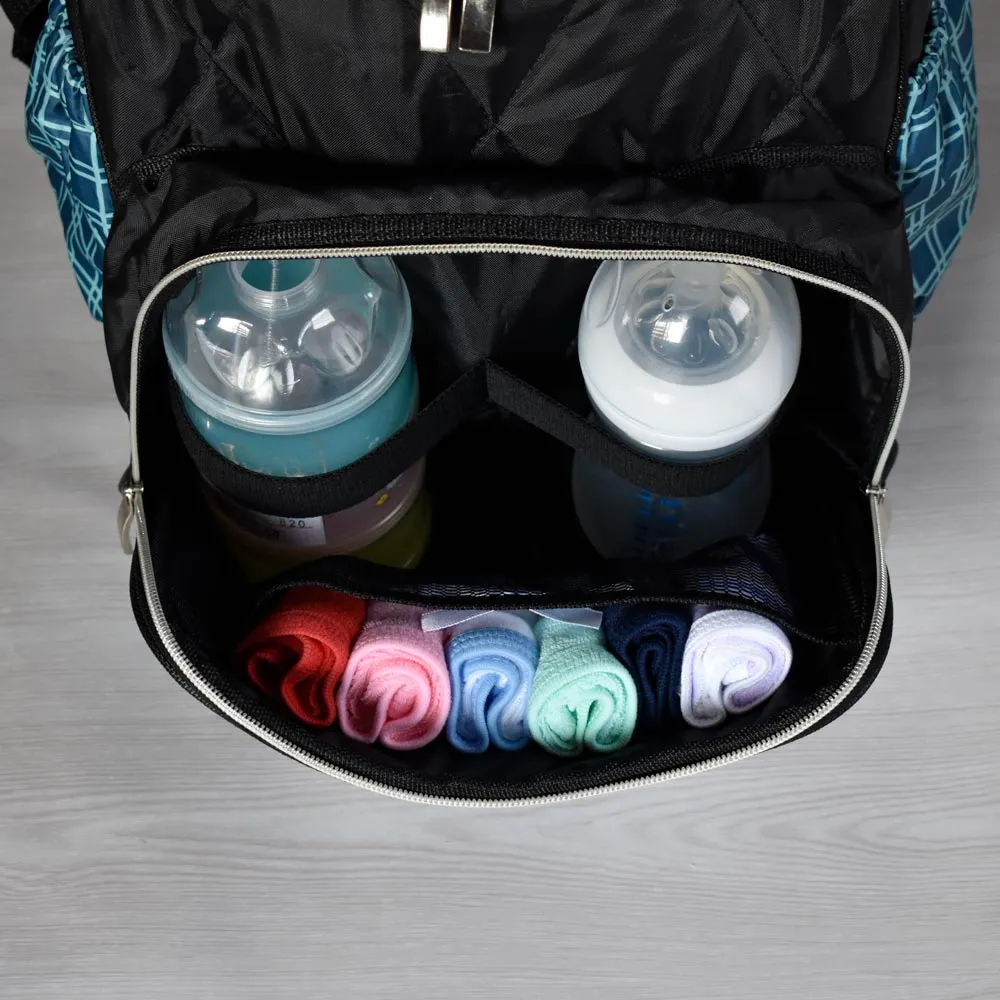 Baby Diaper Bag (All-in-One Traveler) White Truck Design