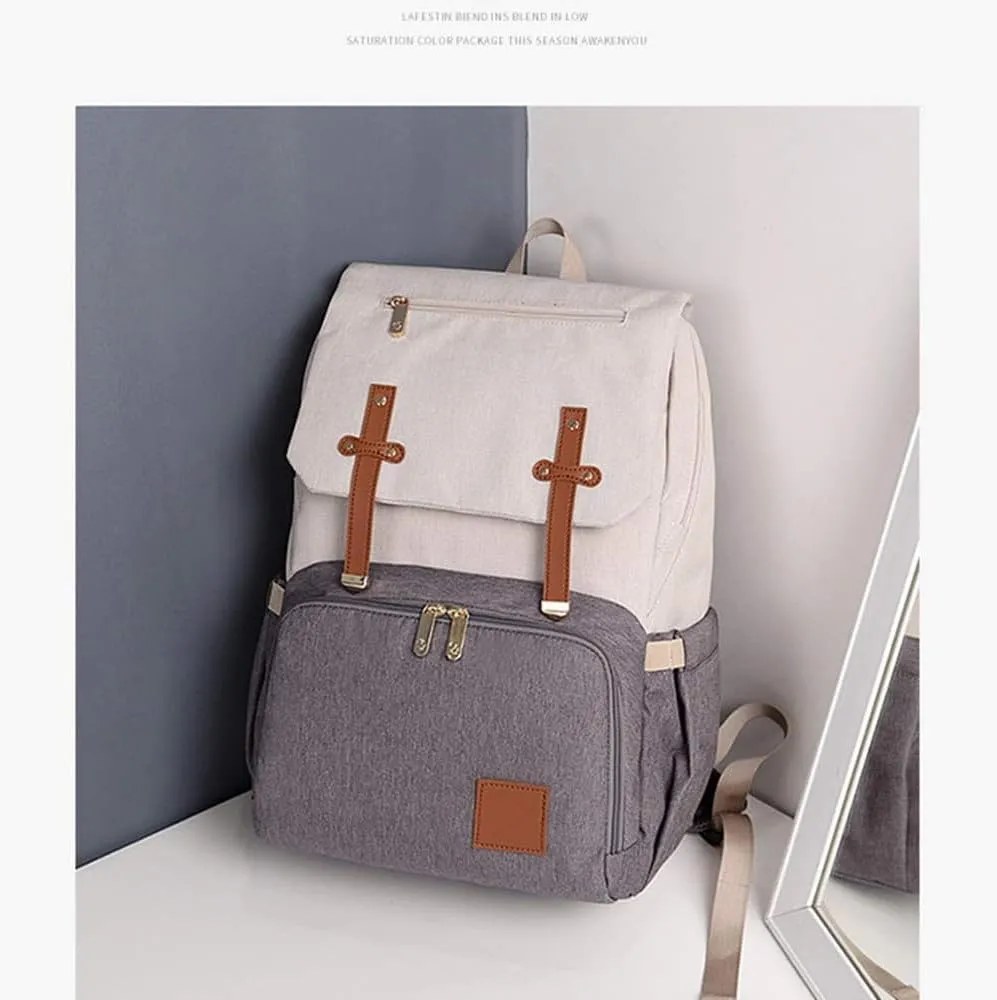 Baby Diaper Bag Backpack, Nappy Changing Bag for Dad Mom Travel Pack With USB Charging Port