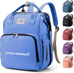 Baby Diaper Bag Backpack With Changing Station, Water-Resistant Sky Blue Travel Tote For Moms And Dads, Designed With Spacious Compartments And A Versatile, Multi-Function Style.
