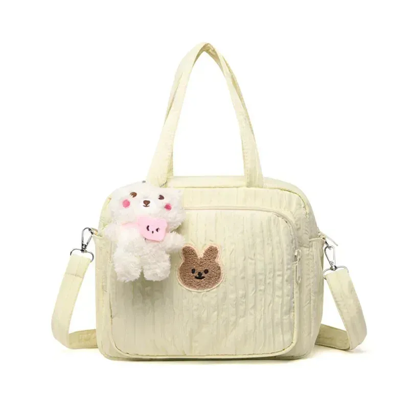 Baby Diaper Bags Organizer Maternity Bag Portable Cute Cartoon Multi-function Large Capacity Nylon Mom Travel Tote with Pendant