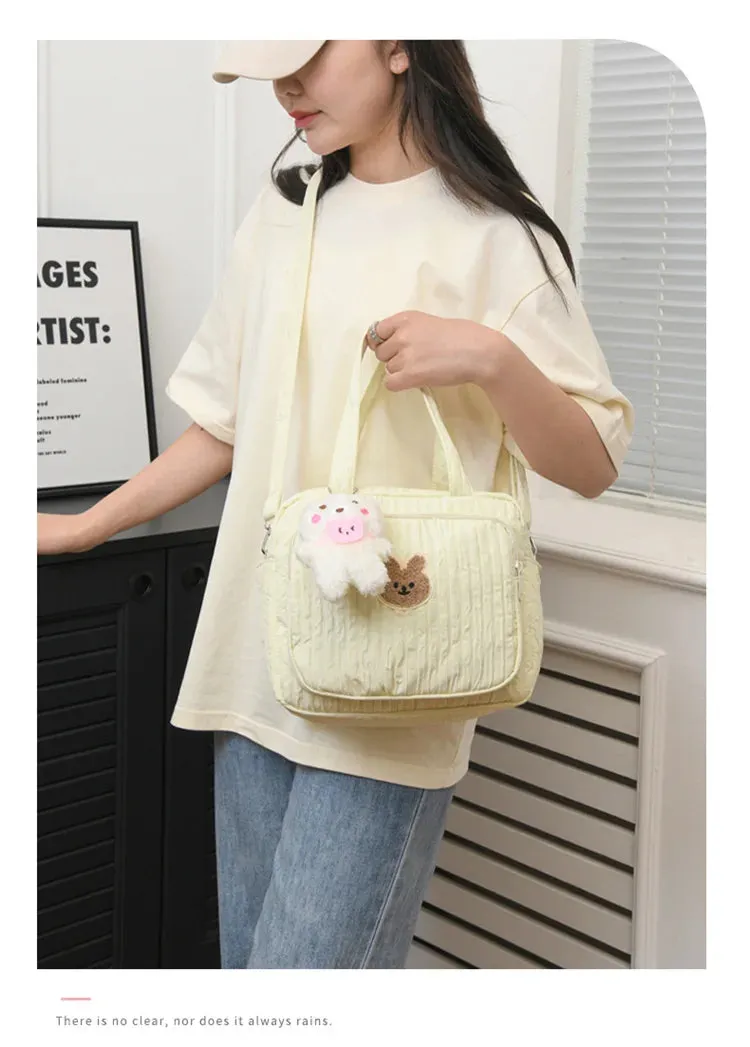 Baby Diaper Bags Organizer Maternity Bag Portable Cute Cartoon Multi-function Large Capacity Nylon Mom Travel Tote with Pendant