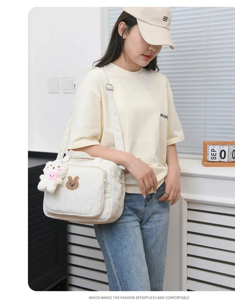 Baby Diaper Bags Organizer Maternity Bag Portable Cute Cartoon Multi-function Large Capacity Nylon Mom Travel Tote with Pendant