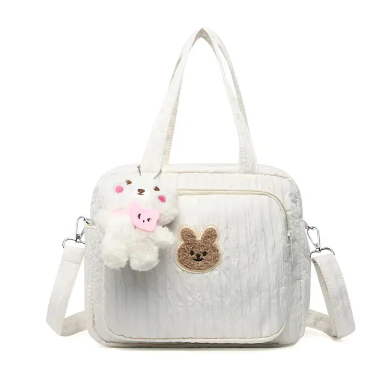 Baby Diaper Bags Organizer Maternity Bag Portable Cute Cartoon Multi-function Large Capacity Nylon Mom Travel Tote with Pendant