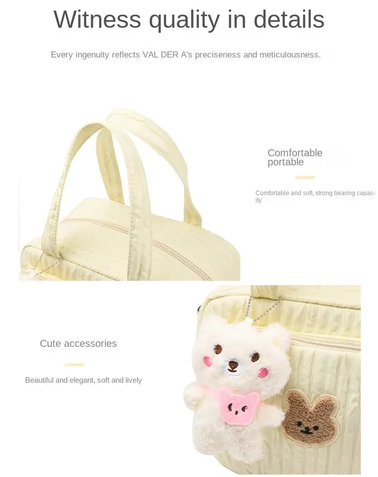 Baby Diaper Bags Organizer Maternity Bag Portable Cute Cartoon Multi-function Large Capacity Nylon Mom Travel Tote with Pendant