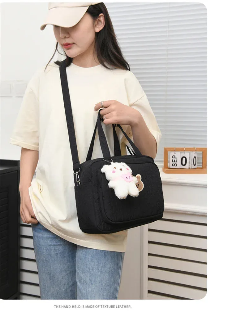 Baby Diaper Bags Organizer Maternity Bag Portable Cute Cartoon Multi-function Large Capacity Nylon Mom Travel Tote with Pendant