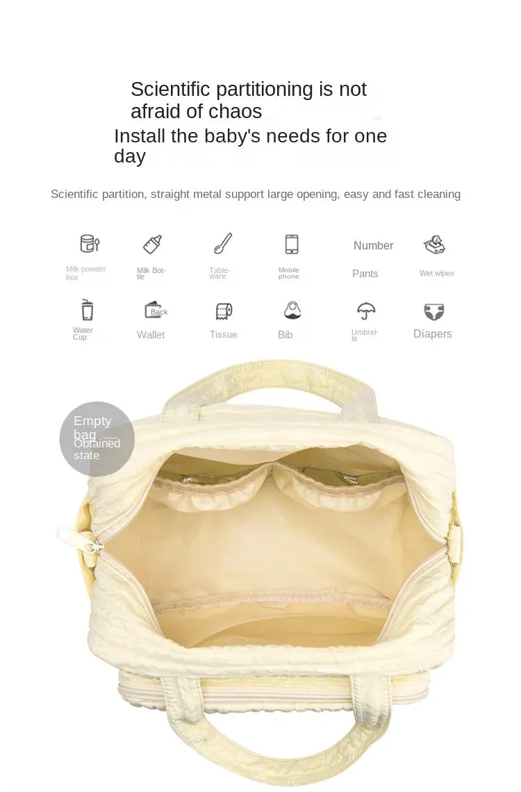 Baby Diaper Bags Organizer Maternity Bag Portable Cute Cartoon Multi-function Large Capacity Nylon Mom Travel Tote with Pendant