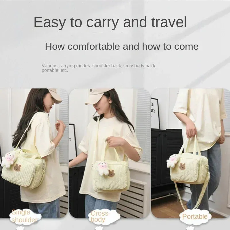 Baby Diaper Bags Organizer Maternity Bag Portable Cute Cartoon Multi-function Large Capacity Nylon Mom Travel Tote with Pendant