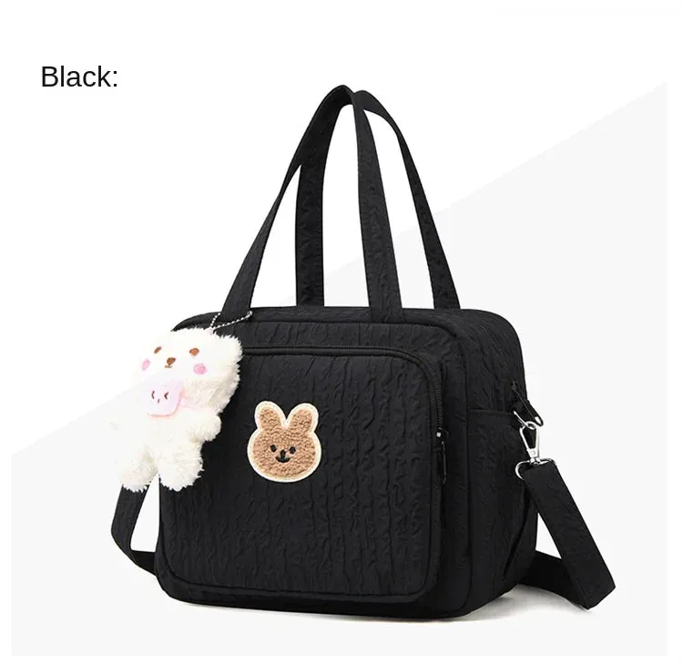 Baby Diaper Bags Organizer Maternity Bag Portable Cute Cartoon Multi-function Large Capacity Nylon Mom Travel Tote with Pendant