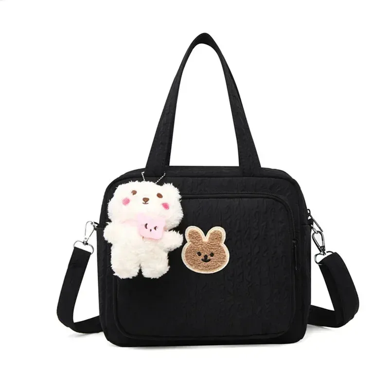 Baby Diaper Bags Organizer Maternity Bag Portable Cute Cartoon Multi-function Large Capacity Nylon Mom Travel Tote with Pendant