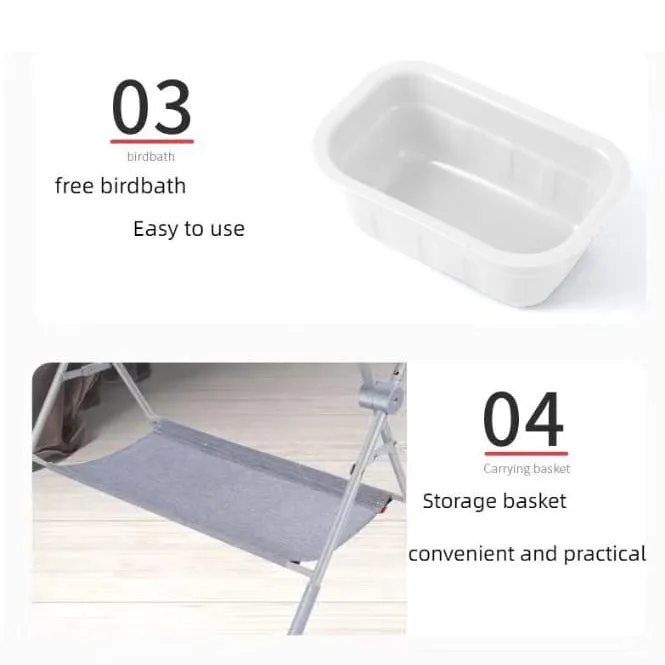 Baby Diaper Changing Station, Mobile Nursery Table with Storage Organizer