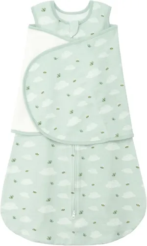 Baby Swaddle Sleep Sack 1.0 Tog 3-in-1 100% Cotton Baby Swaddle Blanket for Newborns 0-12 Months