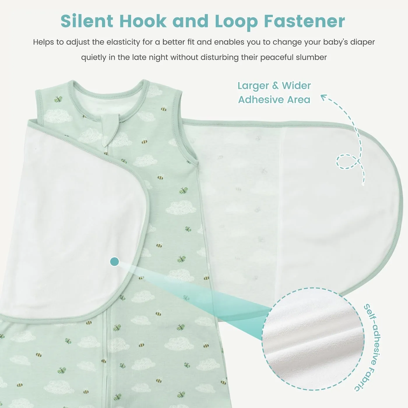 Baby Swaddle Sleep Sack 1.0 Tog 3-in-1 100% Cotton Baby Swaddle Blanket for Newborns 0-12 Months