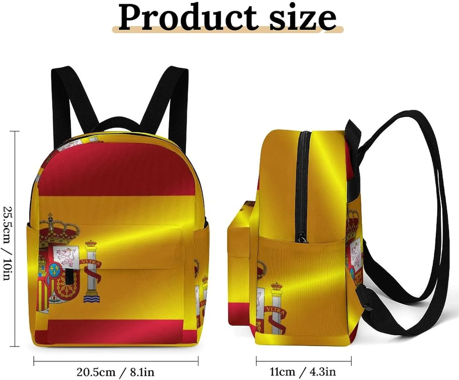 Backpack Purse for Women Flag of Spain Anti Theft Backpack with Zipper